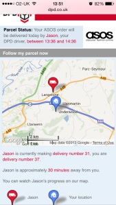 delivery status map